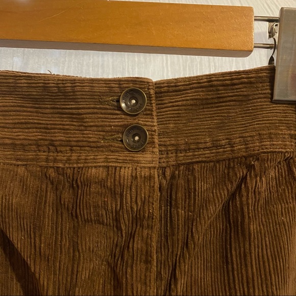 Brown corduroy knee length skirt - Picture 5 of 14